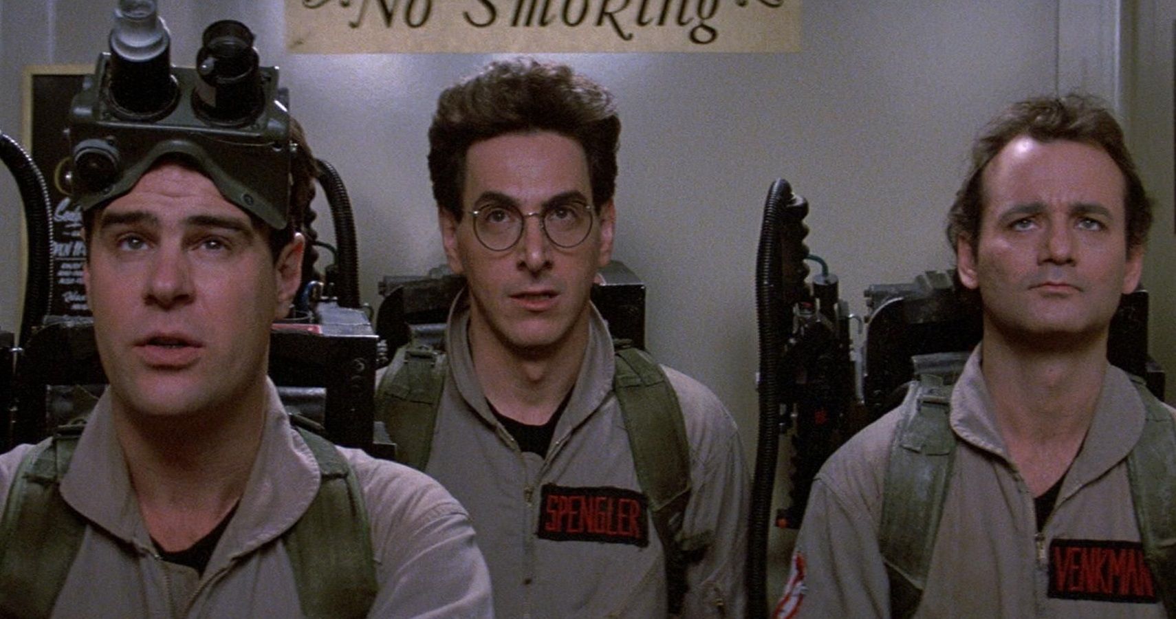 The team of Ghostbusters in Ghostbusters (1984)