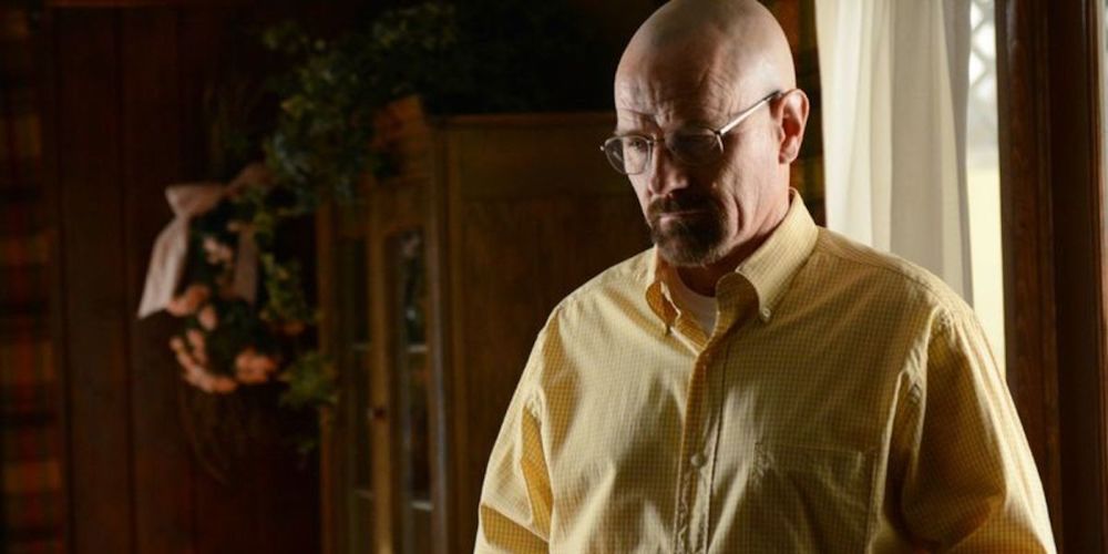 Bryan Cranston as Walter White standing in his home in Breaking Bad