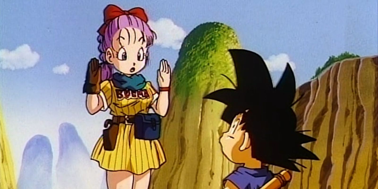 Goku meeting Bulma in Dragon Ball Path To Power