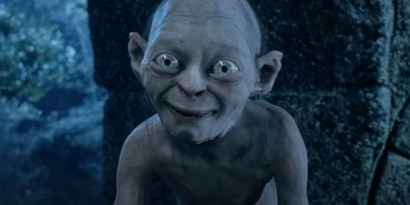 Gollum looks on happily from Lord of the Rings 