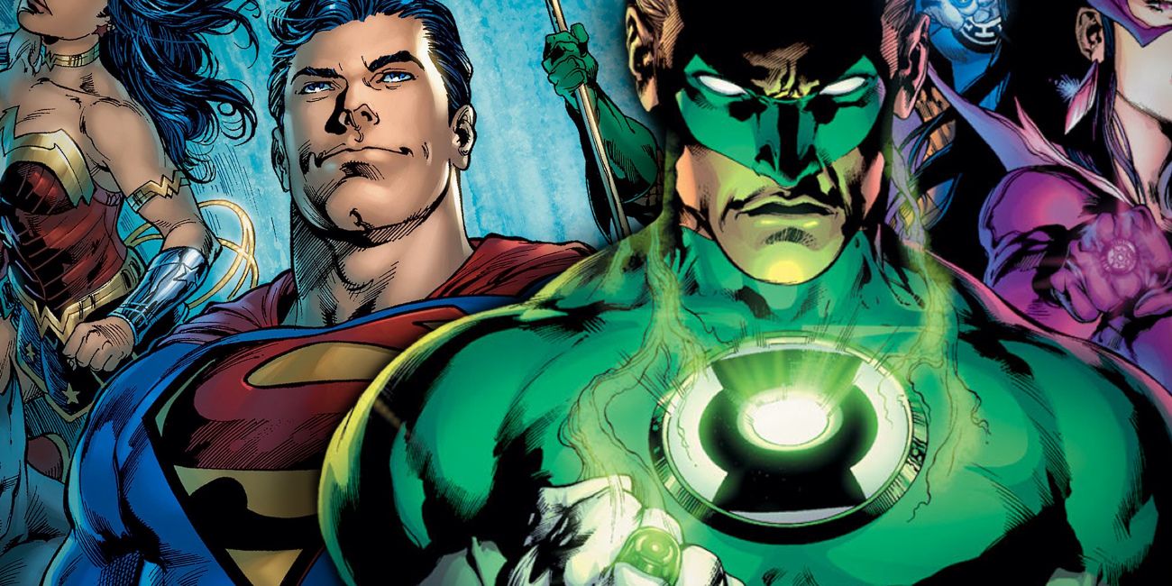 Green Lantern and Superman Comic Art
