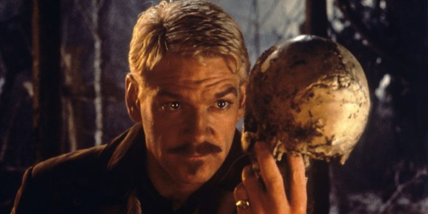 Hamlet staring at a skull in 1996s Hamlet.