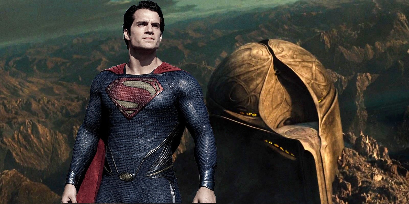 Henry Cavill as Superman and House of El Citadel in Man of Steel