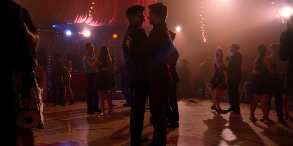 Carlos and Seb dancing together in High School Musical the Series
