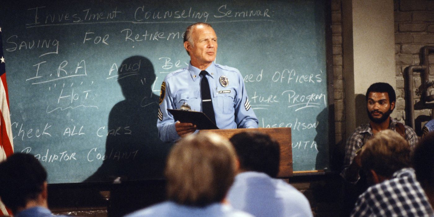 Roll call in a scene from Hill Street Blues.