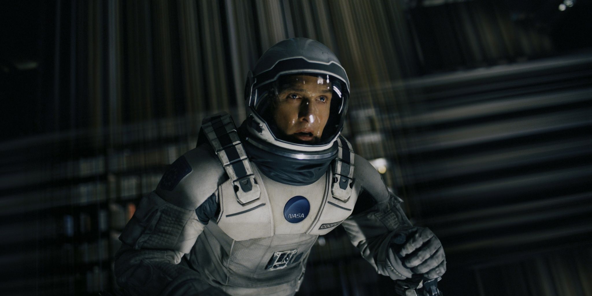 Cooper inside the Tesseract in Interstellar