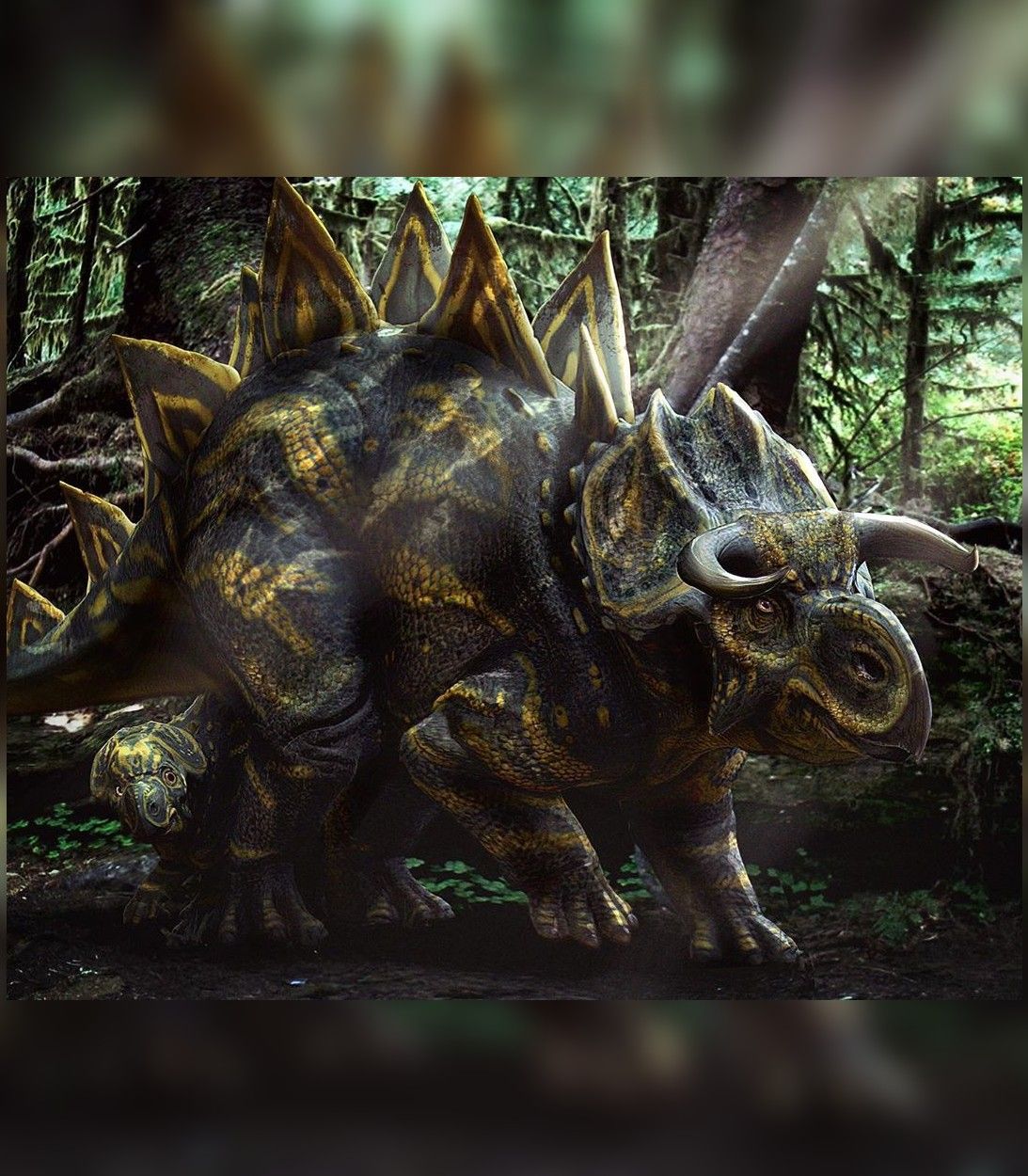 Jurassic World Stegoceratops Concept Art Vertical