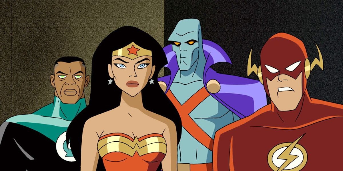 Characters from Cartoon Network's Justice League animated series.