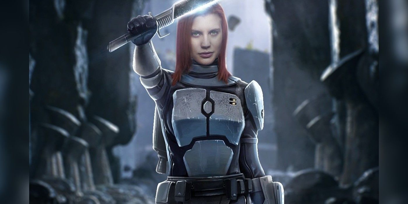 Katee Sackhoff as Bo-Katan in Mandalorian fan art