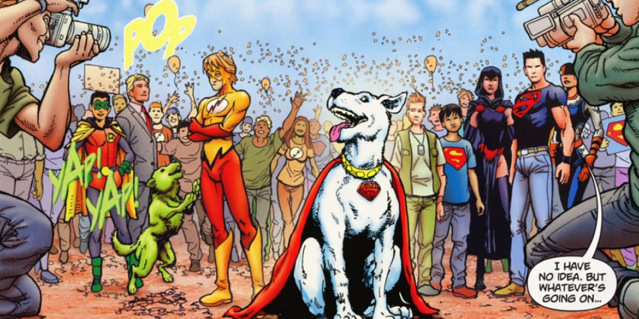 Krypto Wins Superboy Kid Flash Race