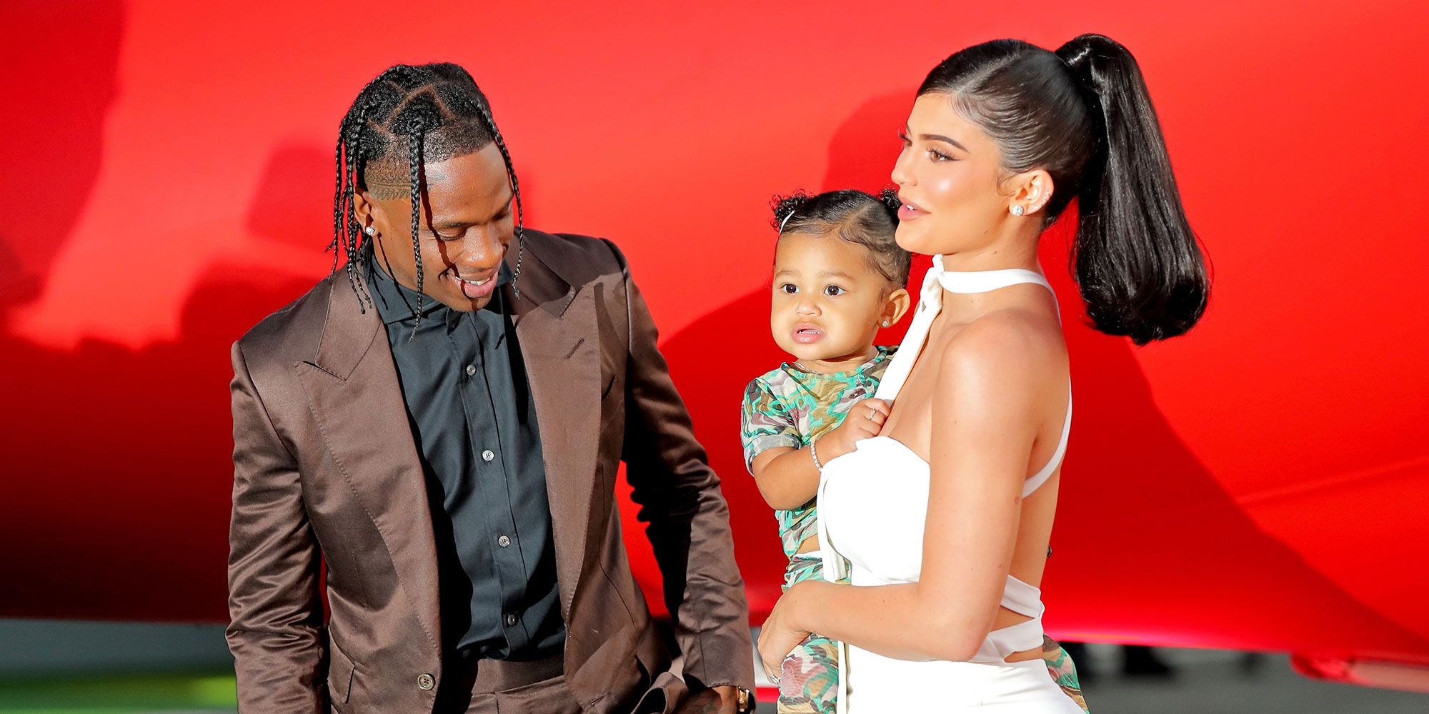 The Kardashians star Kylie Jenner and Travis Scott with daughter Stormi