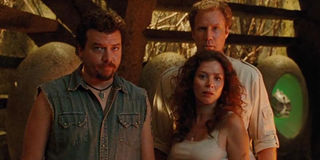 Danny McBride, Anna Friel and Will Ferrell in Land of the Lost
