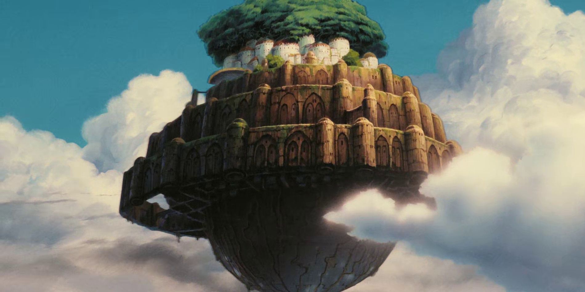 Uma imagem de Laputa em Castle in the Sky