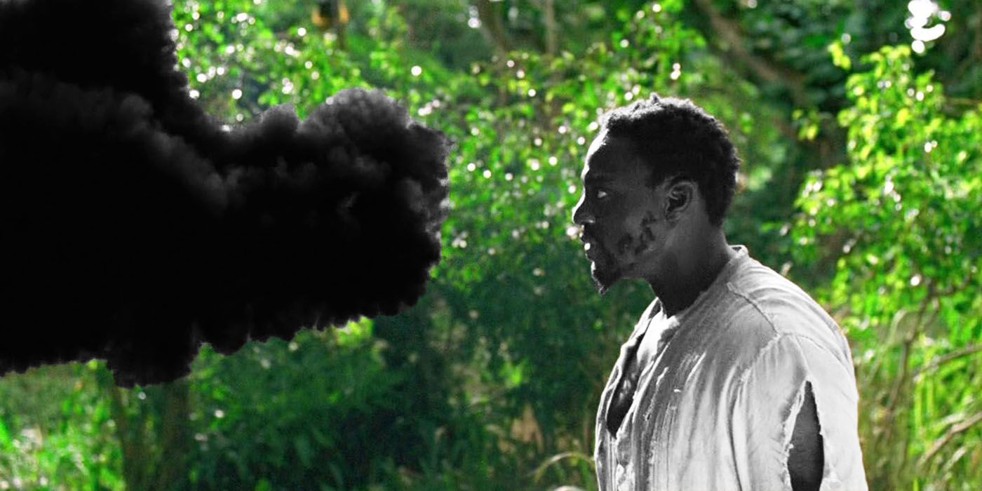 Mr. Eko faces off against the smoke monster in LOST