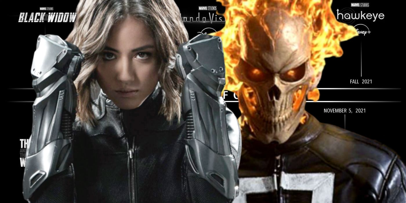 Quake brandishes her fists next to Ghost Rider in Agents of SHIELD.