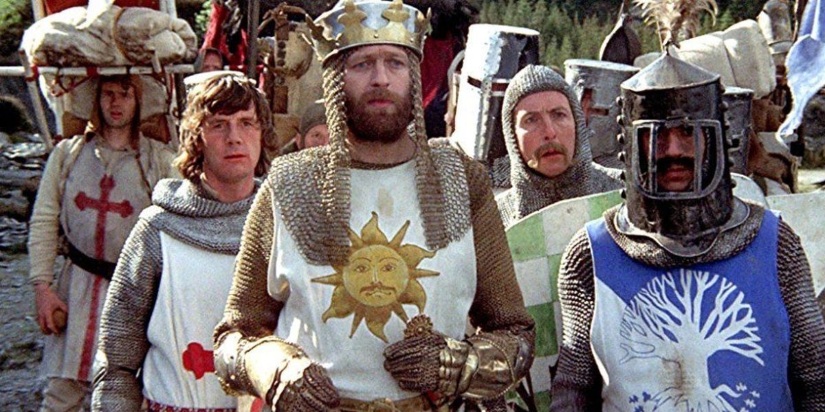 King Arthur and his knights in Monty Python and the Holy Grail