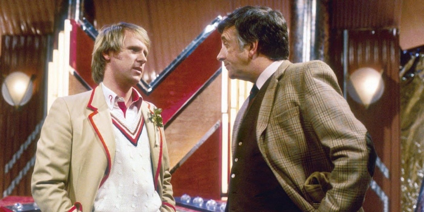 Peter Davison as The Doctor and Nicholas Courtney as Brigadier in Doctor Who