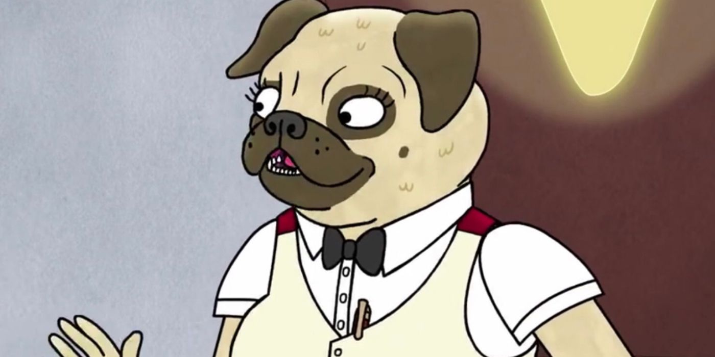 Pickles as a waitress in Bojack Horseman