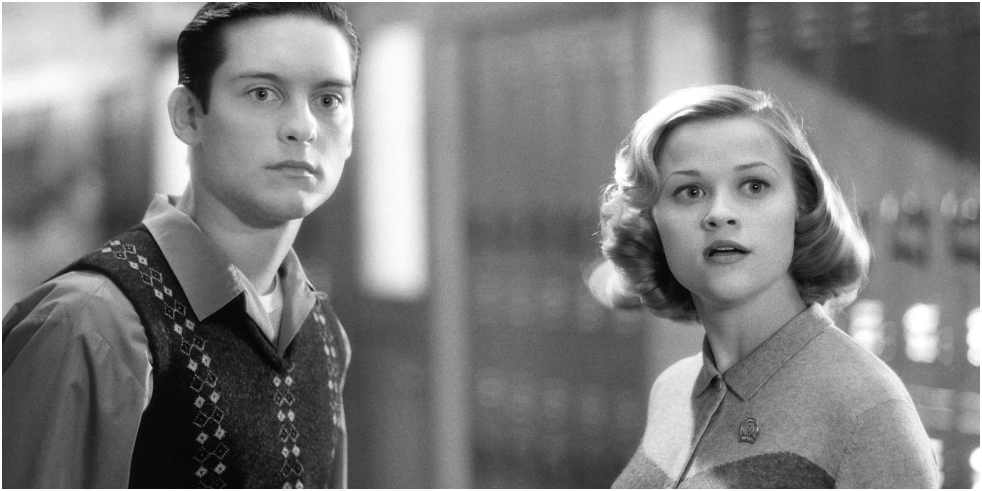 Tobey Maguire and Reese Witherspoon in Pleasantville