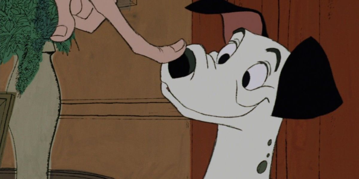 Pongo's owner bopping him on the nose on 101 Dalmatians