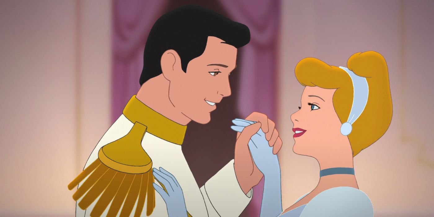 Prince Charming dances with Cinderella