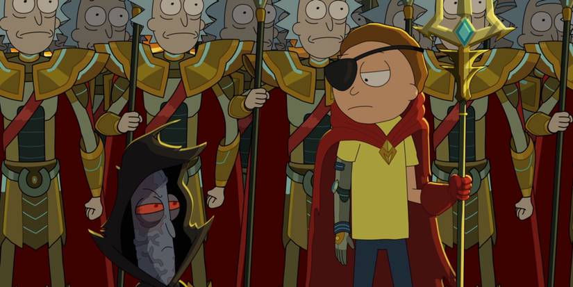 Rick and Morty Evil Morty and Evil Mr. Poopybutthole and Army of Ricks from Never Ricking Story