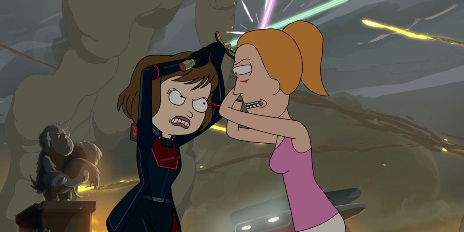 Rick and Morty Tammy Guetermann fights Summer Smith