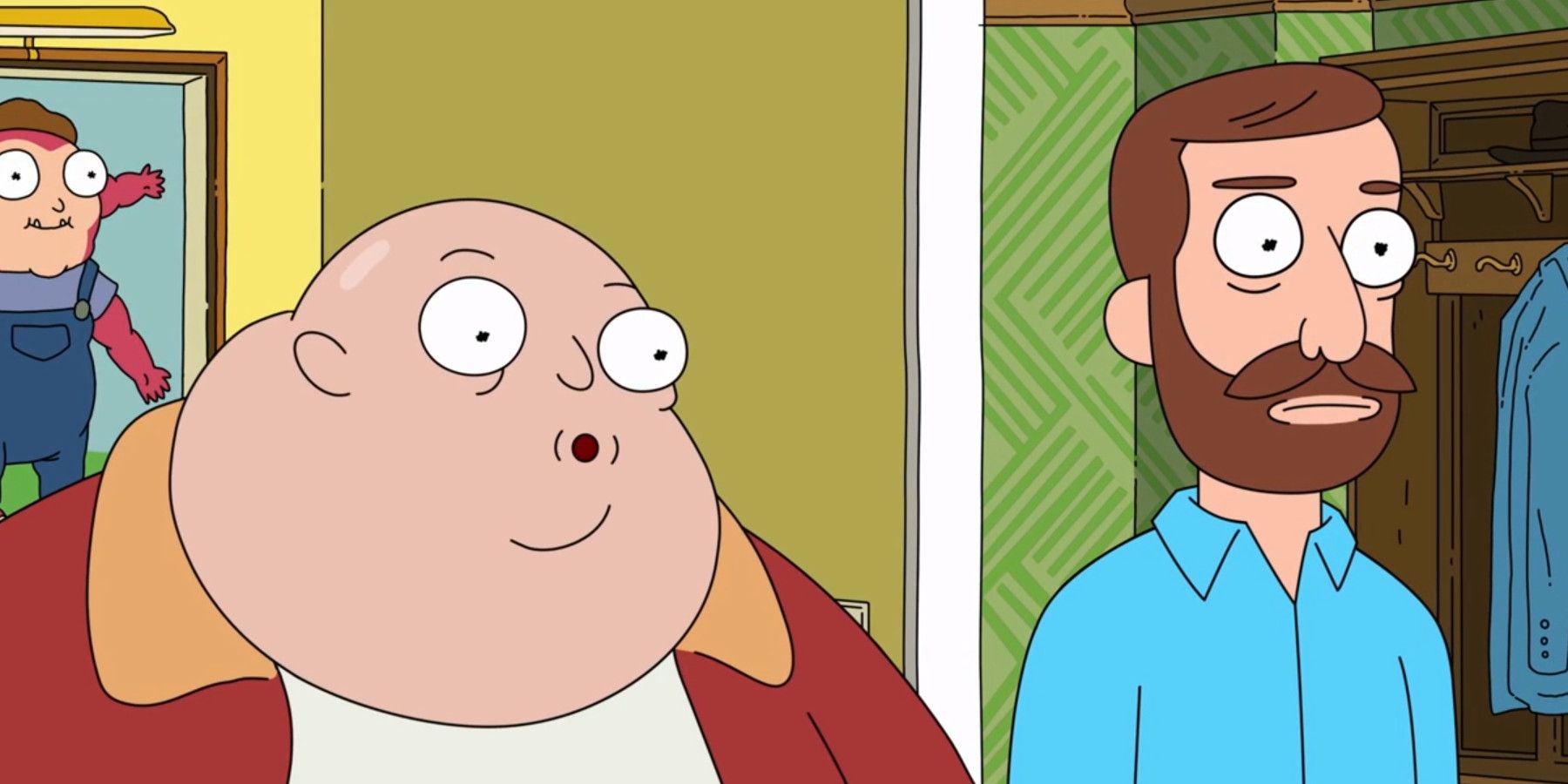 Rick and Morty Two Guys in Morty's Story and Morty Jr. In Picture Cameo