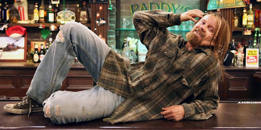Cricket poses on the counter of Paddy's Pub in It's Always Sunny in Philadelphia.