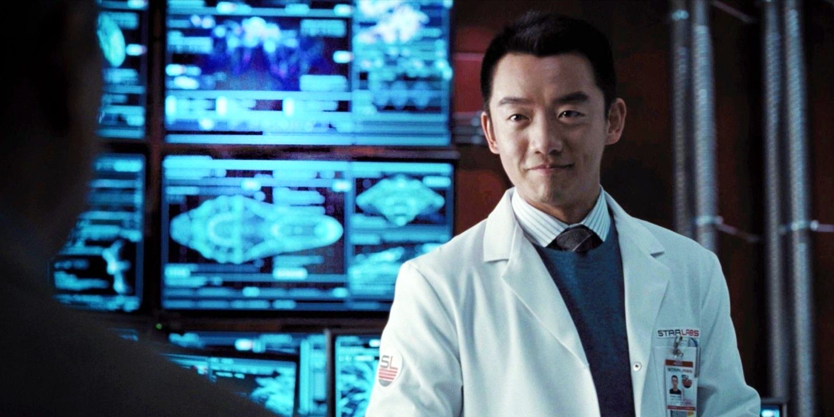 Ryan Choi aka Atom in the lab in Zack Snyder's Justice League