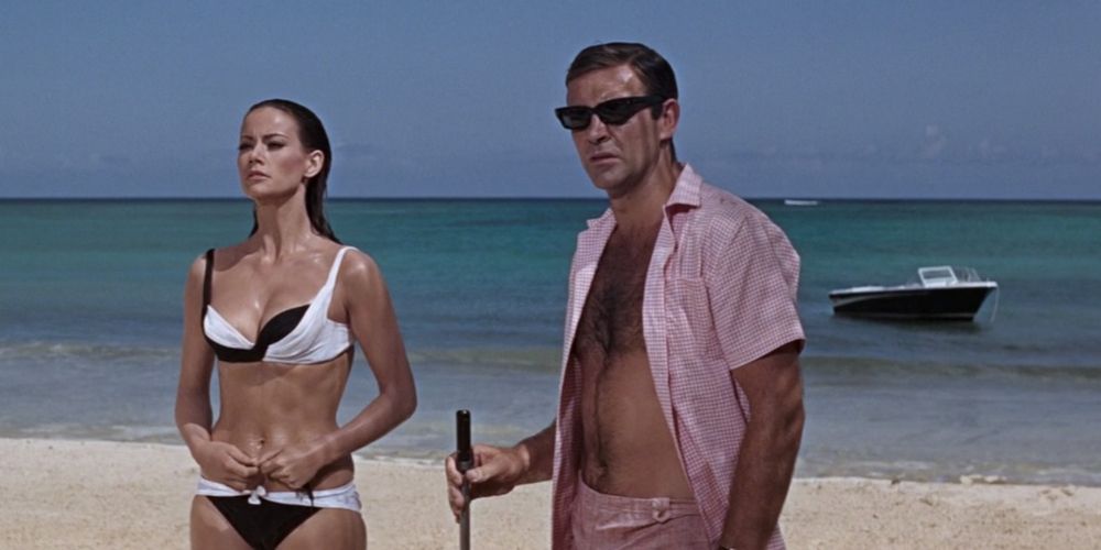 James Bond shows up at Emilio largo's estate in the Bahamas