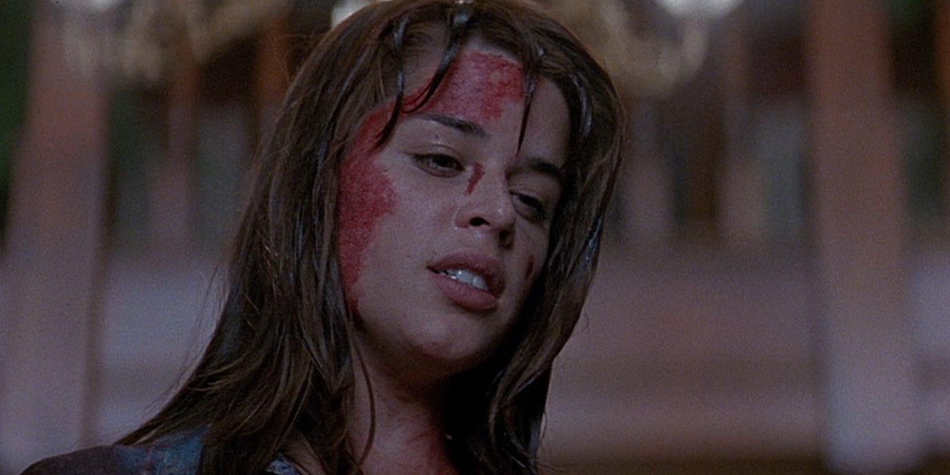 Sidney covered in blood in Scream.