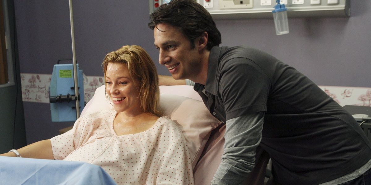 Scrubs J.D. and Kim in the hospital after she gives birth