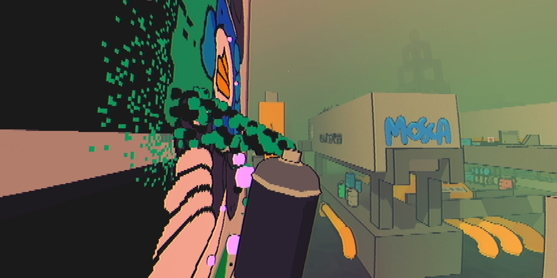 Spray painting in Sludge Life