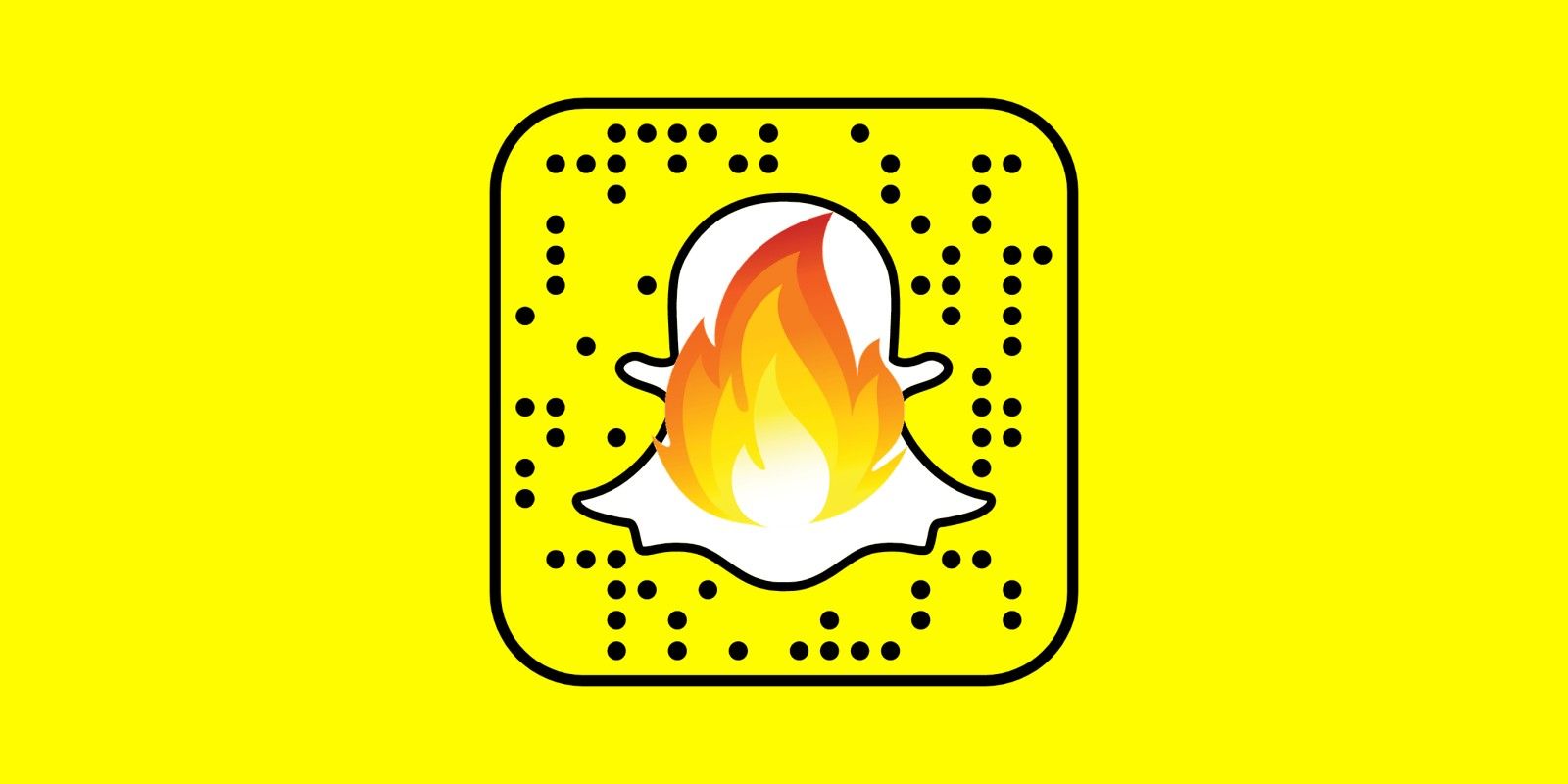Fire emoji over the Snapchat logo
