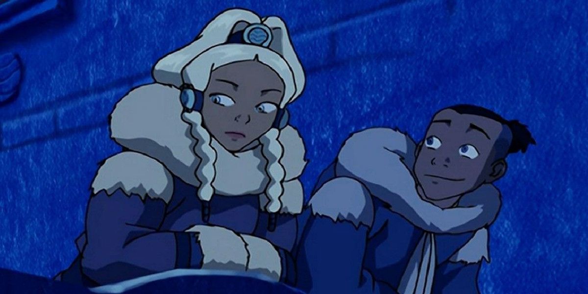 Sokka and Yue from The Last Airbender