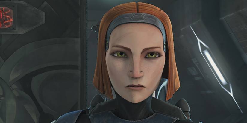 Bo-Katan Kryze in Star Wars: The Clone Wars with her helmet off