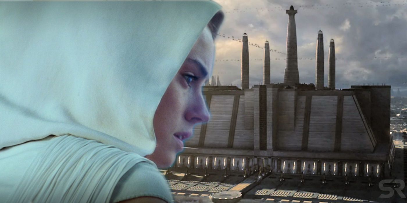 Star Wars Jedi Temple and Rey