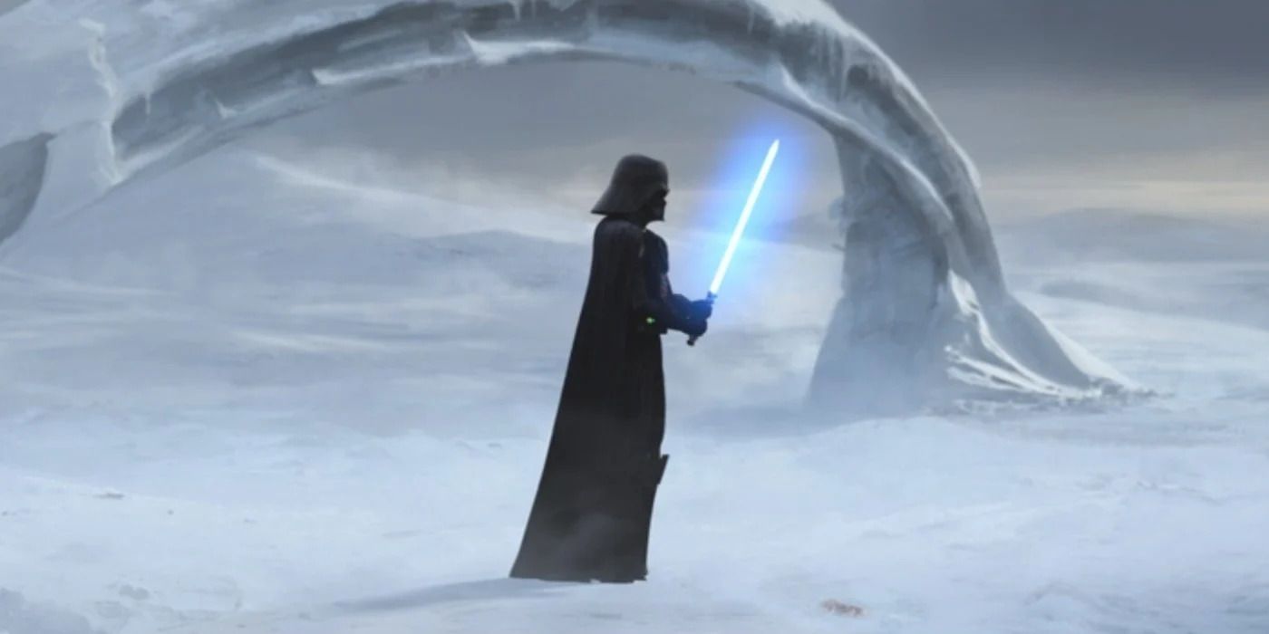 Star Wars The Clone Wars Season 7 Finale Darth Vader Holding Ahsoka Tano's Lightsaber.