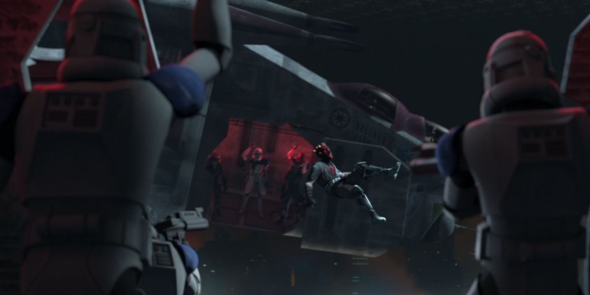 Maul captured by Ahsoka and Republic Forces in The Clone Wars