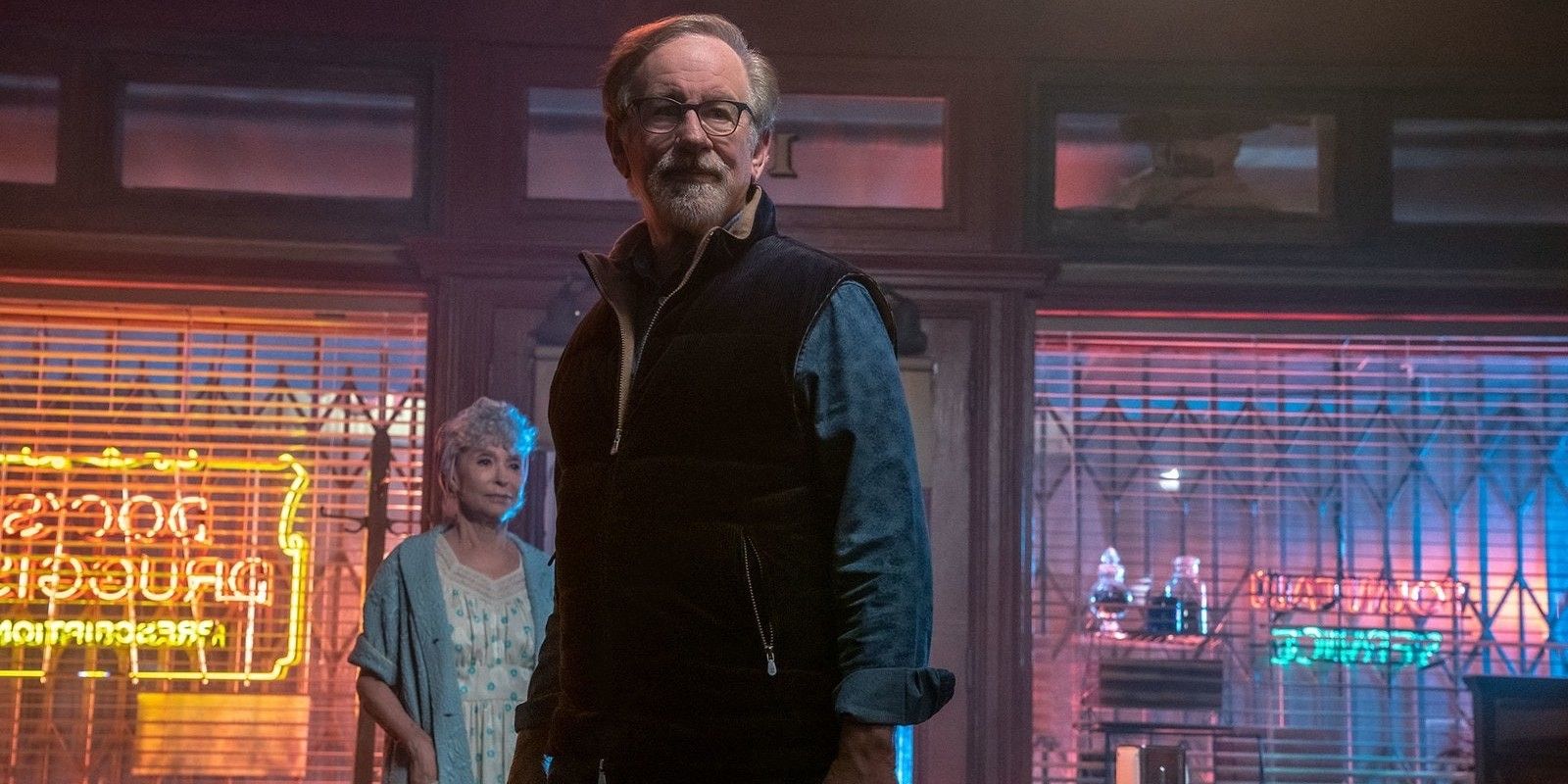 Steven Spielberg and Rita Moreno on West Side Story 2020 set