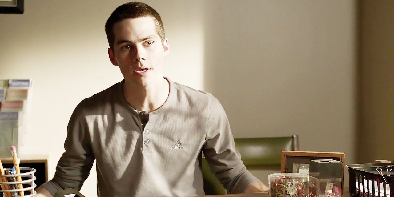 Stiles in the guidance counesllor's office in Teen Wolf