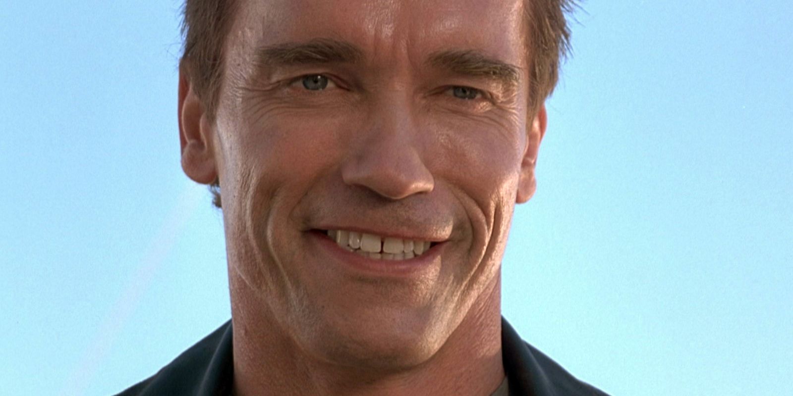 Terminator 2 - Arnold Schwarzenegger Smiling as The T-800