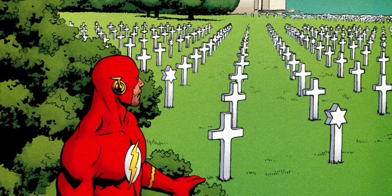 The Flash Veteran Cemetery Comic