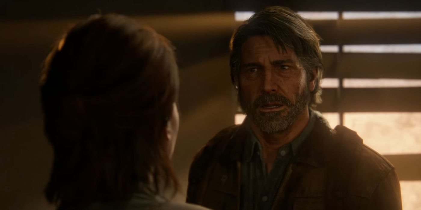 Joel looking at Ellie in The Last Of Us 2 