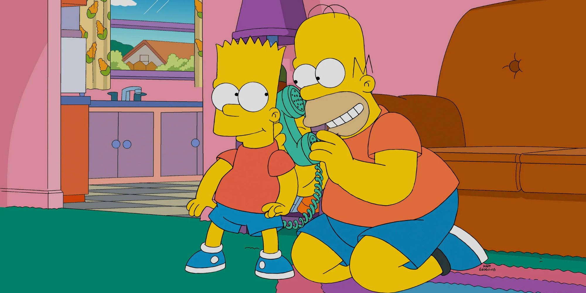 The Simpsons - Bart and Homer Make a Prank Call