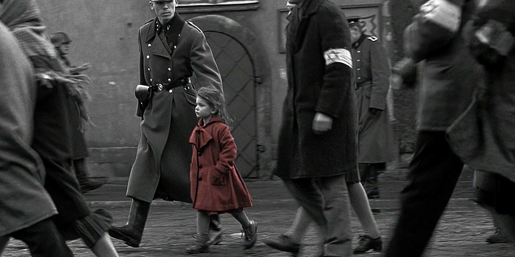Girl with the red coat in Schindler's List