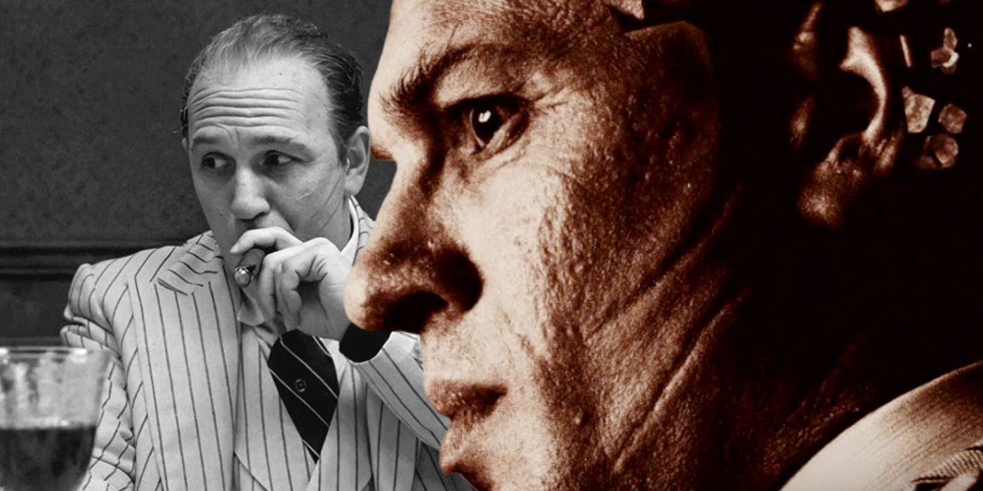 Gros plan sur les cicatrices de Tom Hardy Al Capone