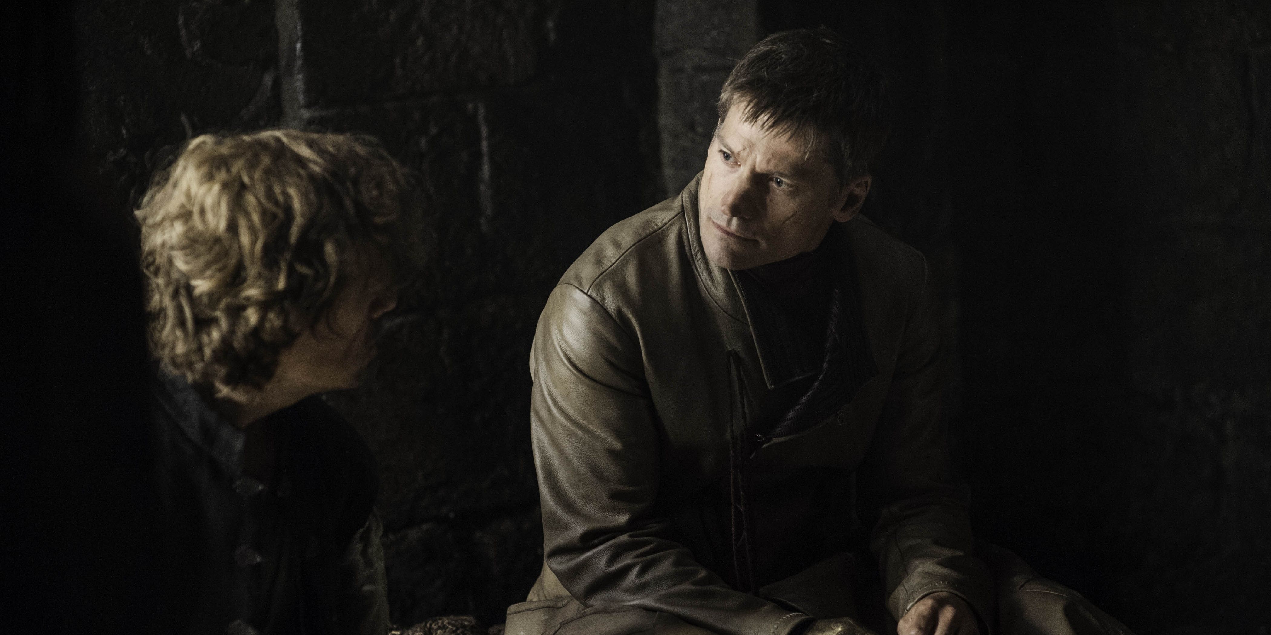 Jaime and Tyrion Lannister talk in Game of Thrones