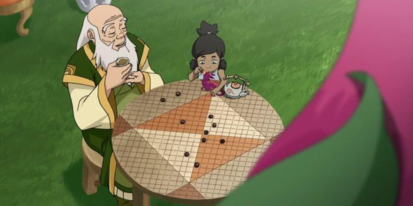 Uncle Iroh and Korra in The Legend of Korra